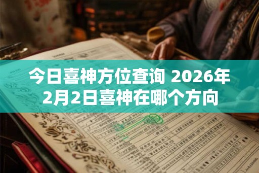 今日喜神方位查询 2026年2月2日喜神在哪个方向 今日喜神方位查询 2026年2月2日喜神在哪个方向