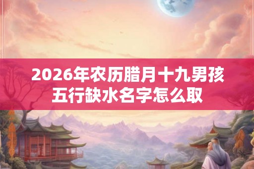 2026年农历腊月十九男孩五行缺水名字怎么取 2026年农历腊月十九男孩五行缺水名字怎么取