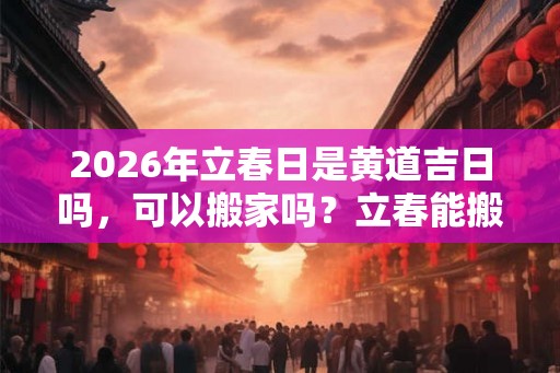 2026年立春日是黄道吉日吗,可以搬家吗?立春能搬家乔迁吗? 2026年立春日是黄道吉日吗,可以搬家吗?立春能搬家乔迁吗?