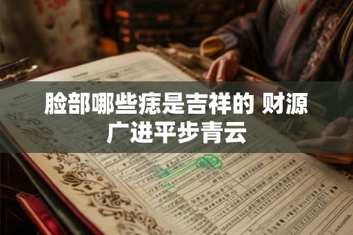 脸部哪些痣是吉祥的 财源广进平步青云