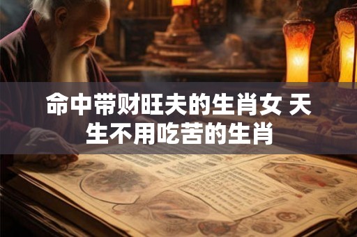 命中带财旺夫的生肖女 天生不用吃苦的生肖