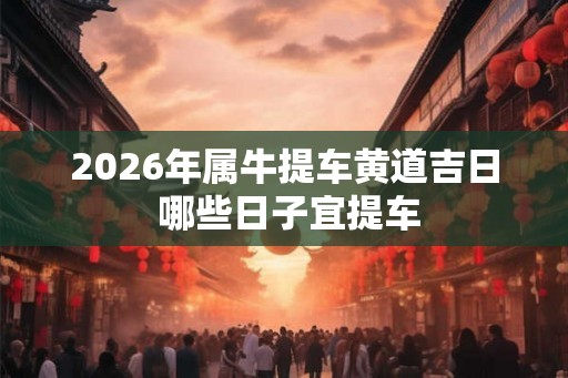 2026年属牛提车黄道吉日 哪些日子宜提车