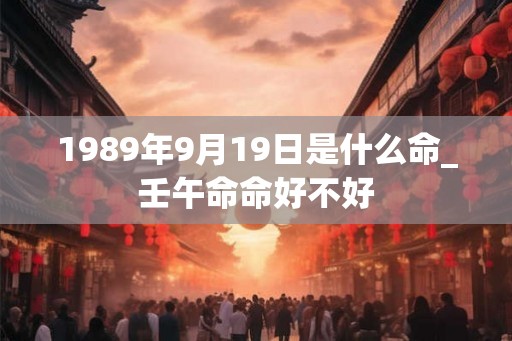1989年9月19日是什么命_壬午命命好不好
