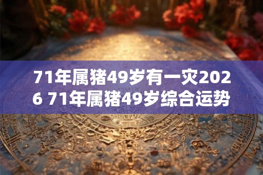 71年属猪49岁有一灾2026 71年属猪49岁综合运势