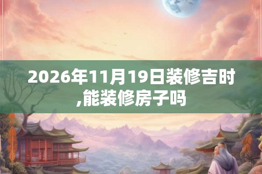 2026年11月19日装修吉时,能装修房子吗 2026年11月19日装修吉时,能装修房子吗