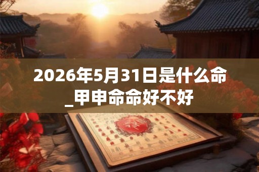 2026年5月31日是什么命_甲申命命好不好