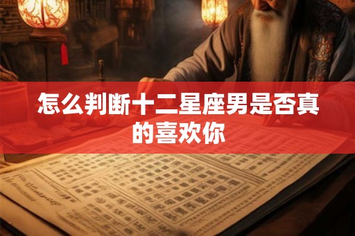 怎么判断十二星座男是否真的喜欢你