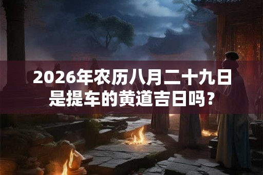 2026年农历八月二十九日是提车的黄道吉日吗? 2026年农历八月二十九日是提车的黄道吉日吗?