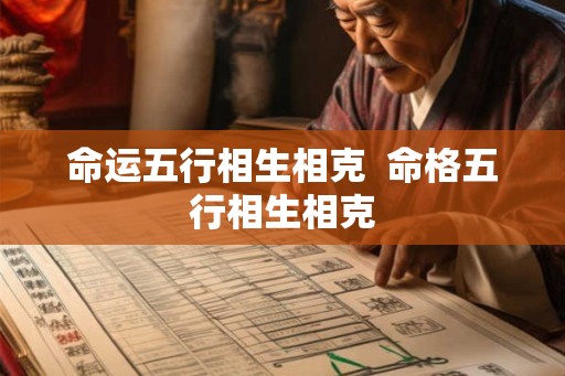 命运五行相生相克  命格五行相生相克