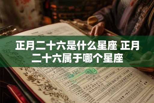 正月二十六是什么星座 正月二十六属于哪个星座