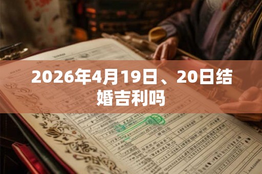 2026年4月19日、20日结婚吉利吗