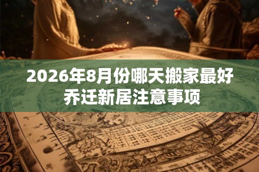 2026年8月份哪天搬家最好 乔迁新居注意事项