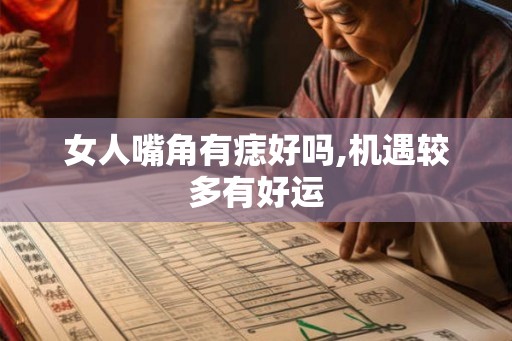 女人嘴角有痣好吗,机遇较多有好运