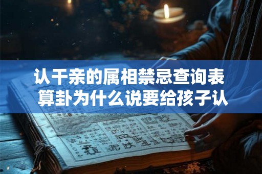 认干亲的属相禁忌查询表  算卦为什么说要给孩子认干亲