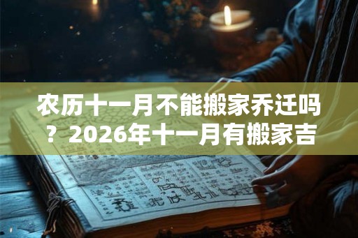 农历十一月不能搬家乔迁吗？2026年十一月有搬家吉日吗？