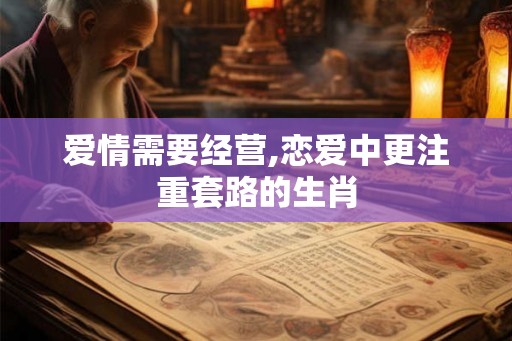 爱情需要经营,恋爱中更注重套路的生肖