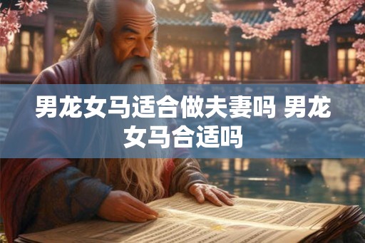 男龙女马适合做夫妻吗 男龙女马合适吗