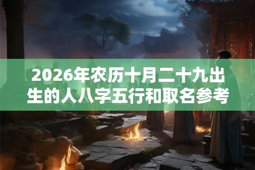 2026年农历十月二十九出生的人八字五行和取名参考