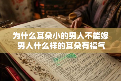 为什么耳朵小的男人不能嫁 男人什么样的耳朵有福气
