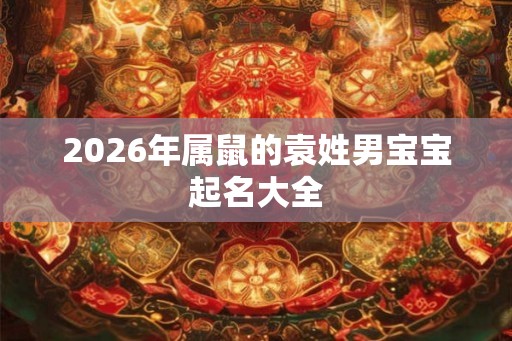 2026年属鼠的袁姓男宝宝起名大全