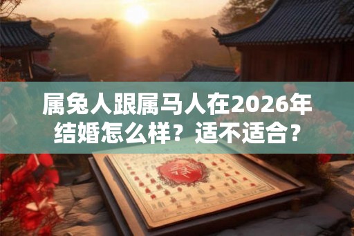 属兔人跟属马人在2026年结婚怎么样？适不适合？