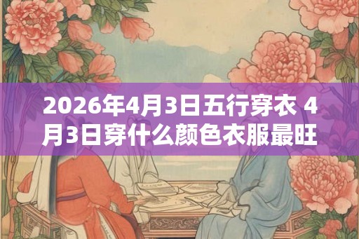 2026年4月3日五行穿衣 4月3日穿什么颜色衣服最旺运 2026年4月3日五行穿衣 4月3日穿什么颜色衣服最旺运