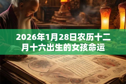 2026年1月28日农历十二月十六出生的女孩命运