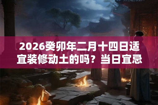 2026癸卯年二月十四日适宜装修动土的吗？当日宜忌查询