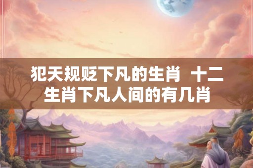 犯天规贬下凡的生肖  十二生肖下凡人间的有几肖