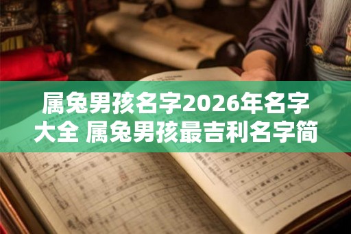 属兔男孩名字2026年名字大全 属兔男孩最吉利名字简单