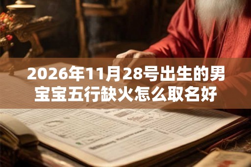 2026年11月28号出生的男宝宝五行缺火怎么取名好