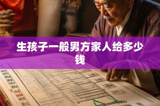 生孩子一般男方家人给多少钱