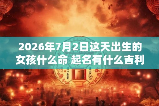 2026年7月2日这天出生的女孩什么命 起名有什么吉利推荐