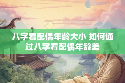 八字看配偶年龄大小 如何通过八字看配偶年龄差