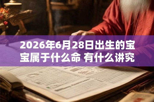 2026年6月28日出生的宝宝属于什么命 有什么讲究 2026年6月28日出生的宝宝属于什么命 有什么讲究