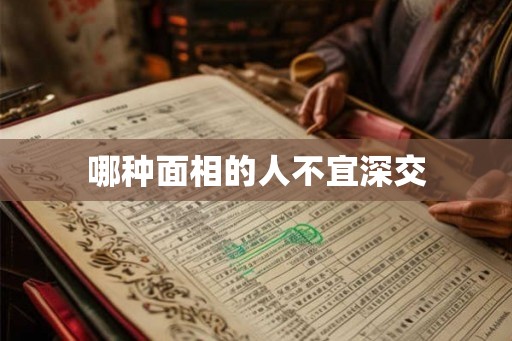 哪种面相的人不宜深交