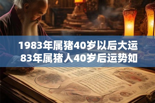 1983年属猪40岁以后大运 83年属猪人40岁后运势如何
