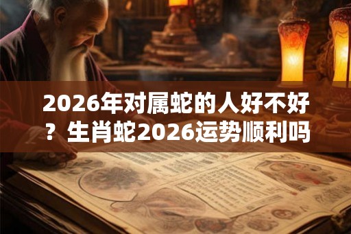 2026年对属蛇的人好不好？生肖蛇2026运势顺利吗