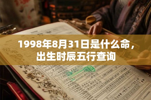 1998年8月31日是什么命，出生时辰五行查询