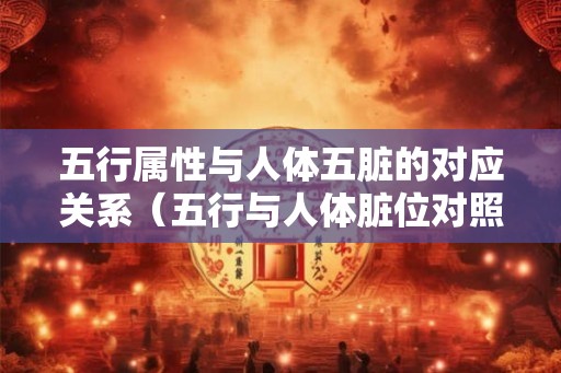 五行属性与人体五脏的对应关系（五行与人体脏位对照表）