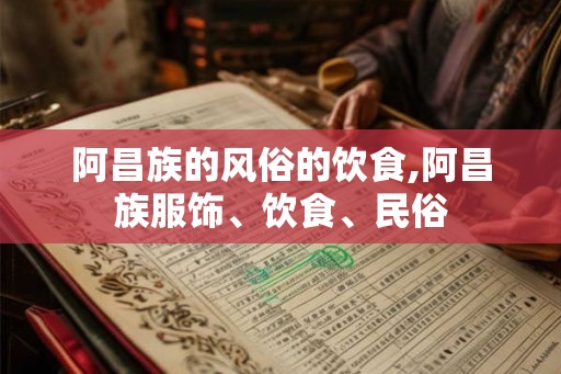 阿昌族的风俗的饮食,阿昌族服饰、饮食、民俗