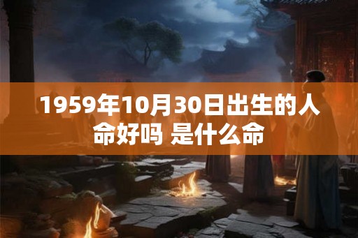 1959年10月30日出生的人命好吗 是什么命 1959年10月30日出生的人命好吗 是什么命