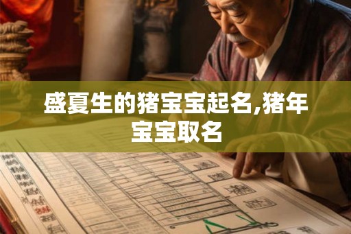 盛夏生的猪宝宝起名,猪年宝宝取名