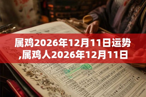 属鸡2026年12月11日运势,属鸡人2026年12月11日财运,生肖鸡2026年12月11日运势