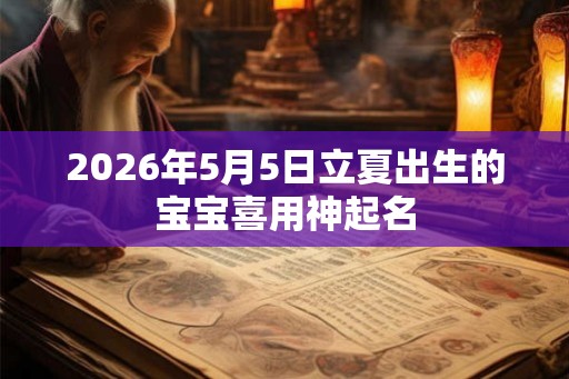 2026年5月5日立夏出生的宝宝喜用神起名