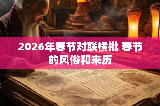 2026年春节对联横批 春节的风俗和来历