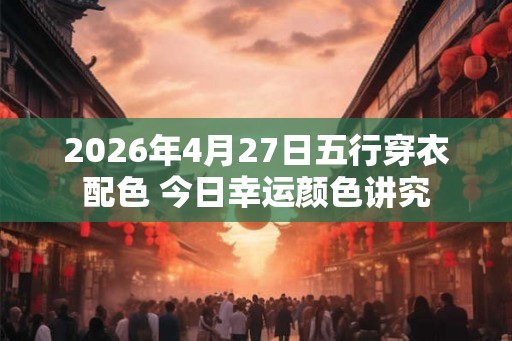 2026年4月27日五行穿衣配色 今日幸运颜色讲究