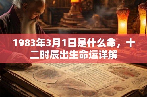 1983年3月1日是什么命,十二时辰出生命运详解 1983年3月1日是什么命,十二时辰出生命运详解