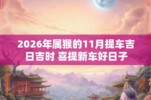 2026年属猴的11月提车吉日吉时 喜提新车好日子