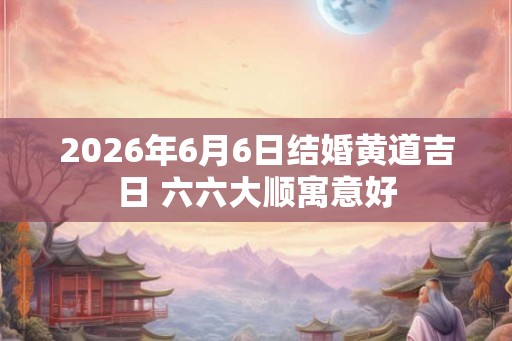 2026年6月6日结婚黄道吉日 六六大顺寓意好